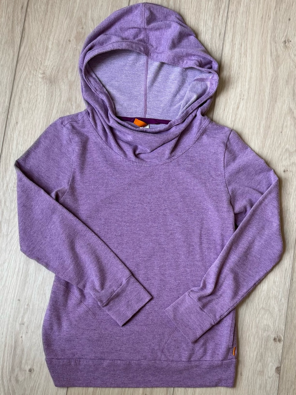 Women’s orchid purple LUCY Activewear long sleeve cowl neck hoodie shirt / top